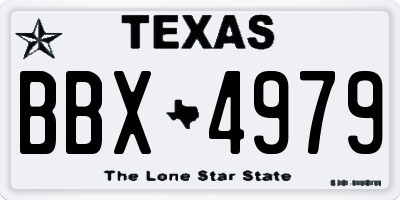 TX license plate BBX4979