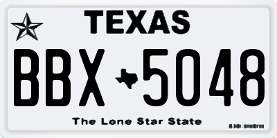 TX license plate BBX5048
