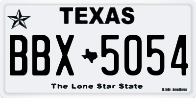 TX license plate BBX5054