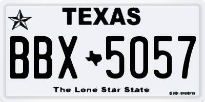 TX license plate BBX5057