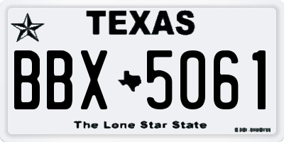 TX license plate BBX5061
