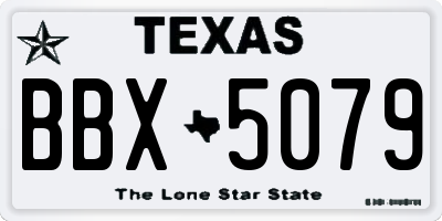 TX license plate BBX5079