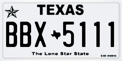 TX license plate BBX5111