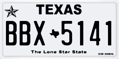 TX license plate BBX5141