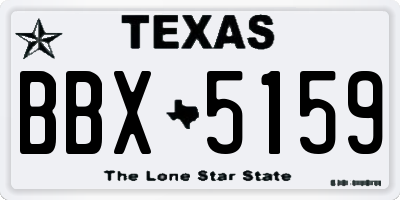 TX license plate BBX5159