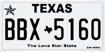 TX license plate BBX5160