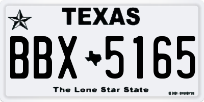 TX license plate BBX5165