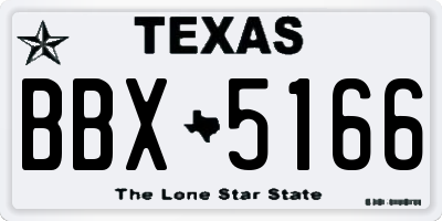 TX license plate BBX5166