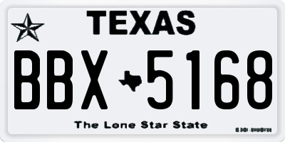 TX license plate BBX5168