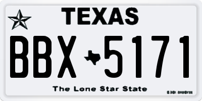 TX license plate BBX5171