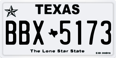 TX license plate BBX5173