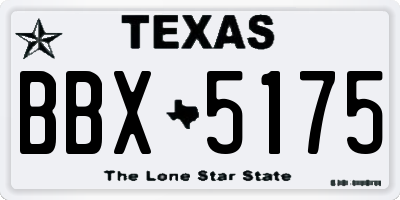 TX license plate BBX5175