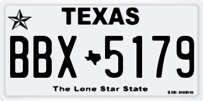 TX license plate BBX5179