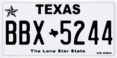 TX license plate BBX5244
