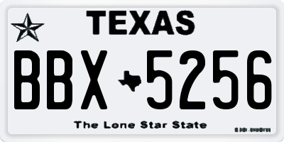 TX license plate BBX5256