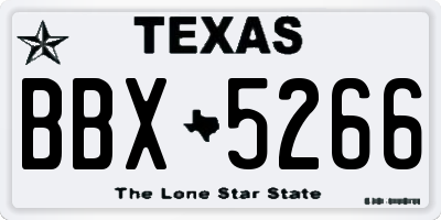 TX license plate BBX5266