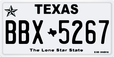 TX license plate BBX5267