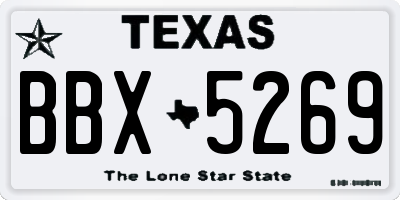 TX license plate BBX5269