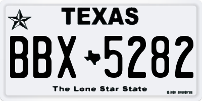TX license plate BBX5282