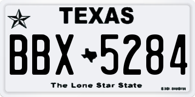 TX license plate BBX5284
