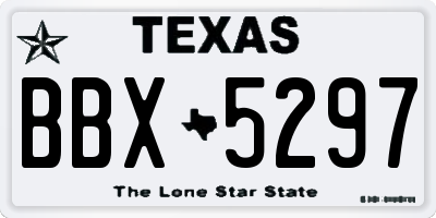 TX license plate BBX5297