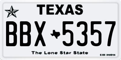 TX license plate BBX5357