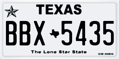 TX license plate BBX5435