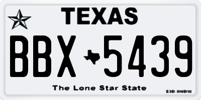 TX license plate BBX5439