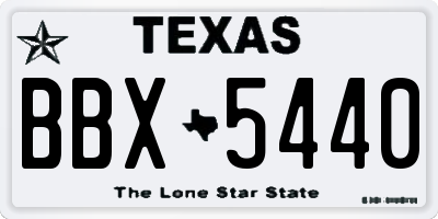 TX license plate BBX5440