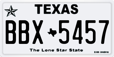 TX license plate BBX5457