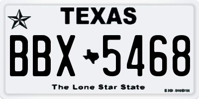 TX license plate BBX5468
