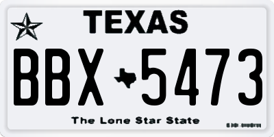TX license plate BBX5473