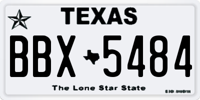 TX license plate BBX5484