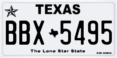 TX license plate BBX5495