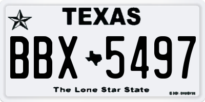 TX license plate BBX5497