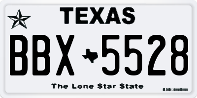 TX license plate BBX5528
