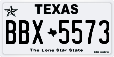 TX license plate BBX5573