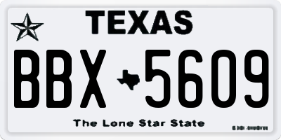 TX license plate BBX5609
