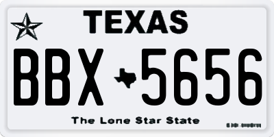 TX license plate BBX5656