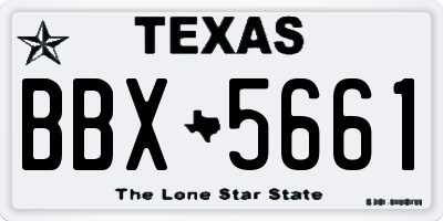 TX license plate BBX5661