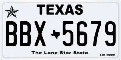 TX license plate BBX5679