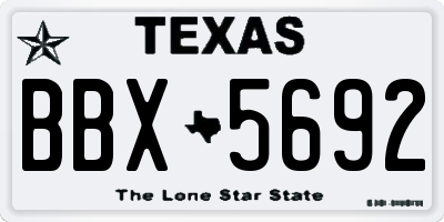 TX license plate BBX5692