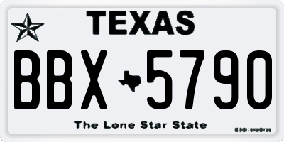 TX license plate BBX5790