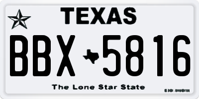 TX license plate BBX5816