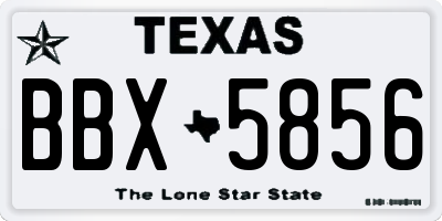 TX license plate BBX5856