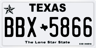 TX license plate BBX5866