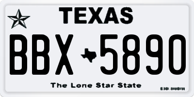 TX license plate BBX5890