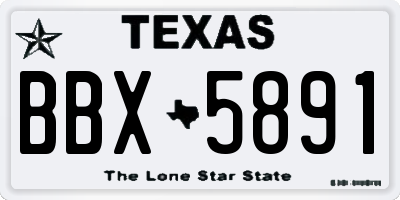 TX license plate BBX5891
