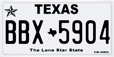 TX license plate BBX5904