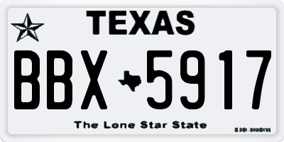 TX license plate BBX5917